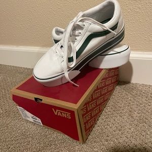 Green/White Women’s Vans Old Skool Stackform